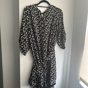 Daniel Rainn black and white belted print dress - 2X - NWT